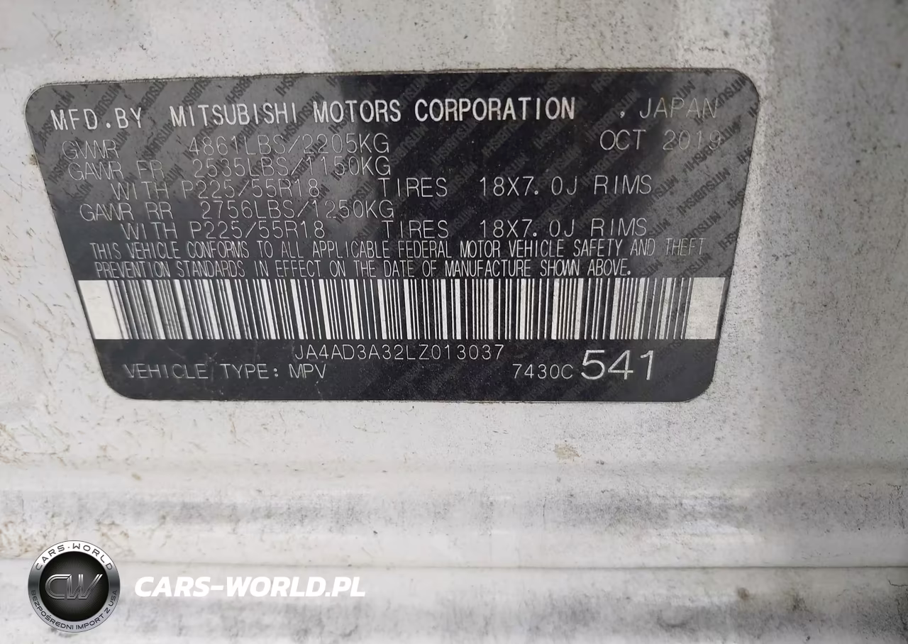 2020 Mitsubishi Outlander Sel 2.4 VIN:JA4AD3A32LZ013037 - 9