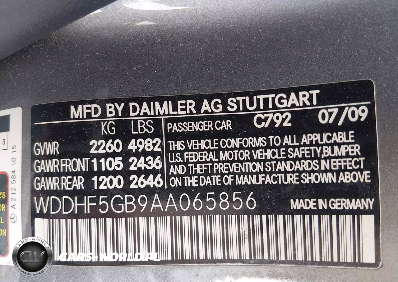 2010 Mercedes-Benz E 350 VIN:WDDHF5GB9AA065856 - 9