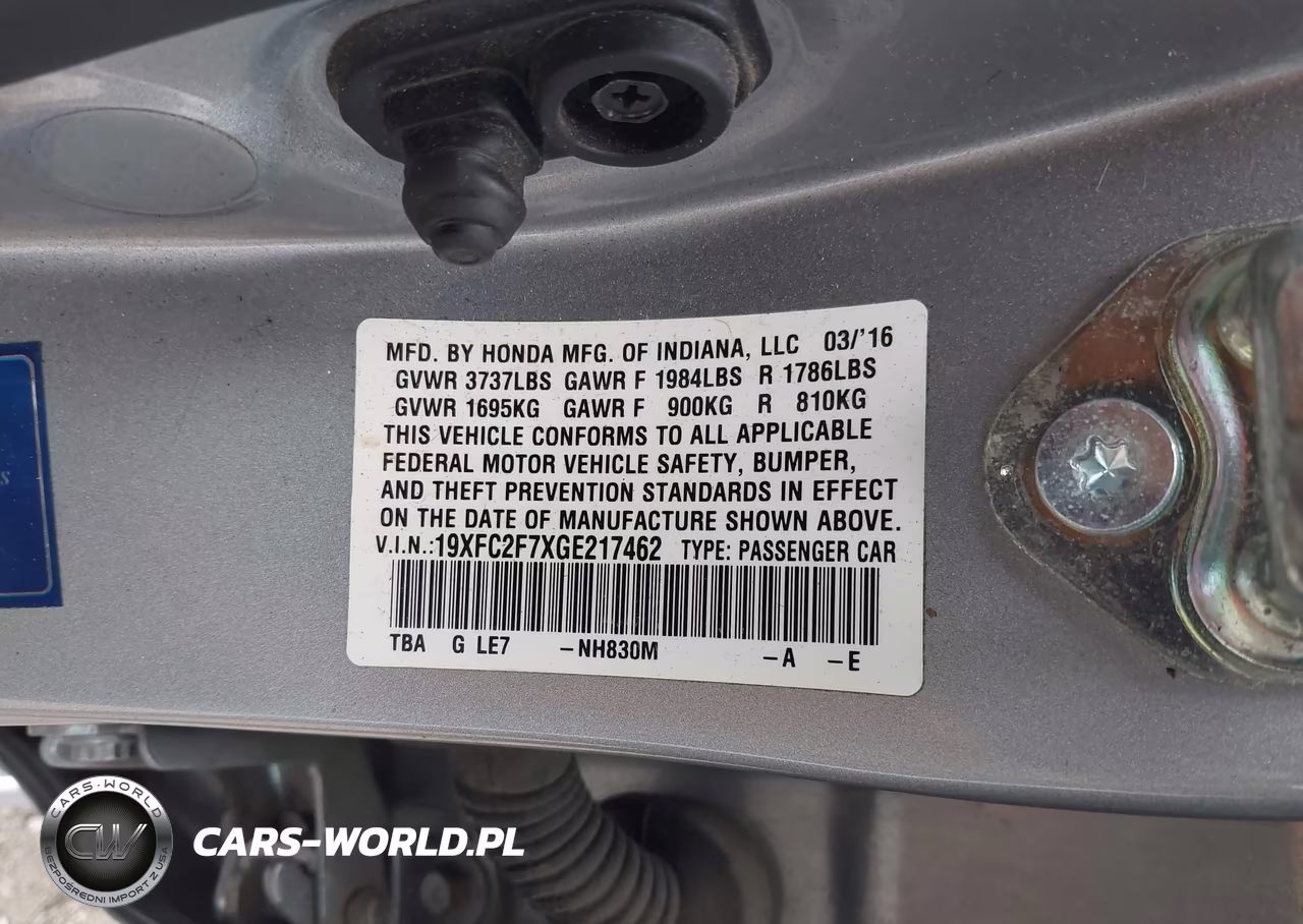 2016 Honda Civic Ex VIN:19XFC2F7XGE217462 - 9