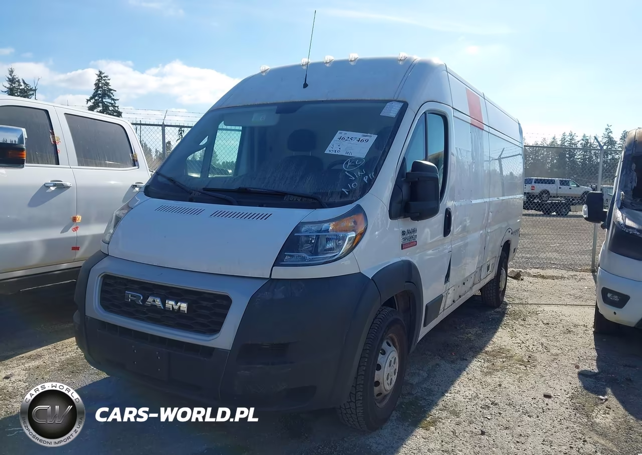 2021 Ram Promaster 3500 Cargo Van High Roof 159 Wb Ext VIN:3C6MRVJG8ME532584 - 2