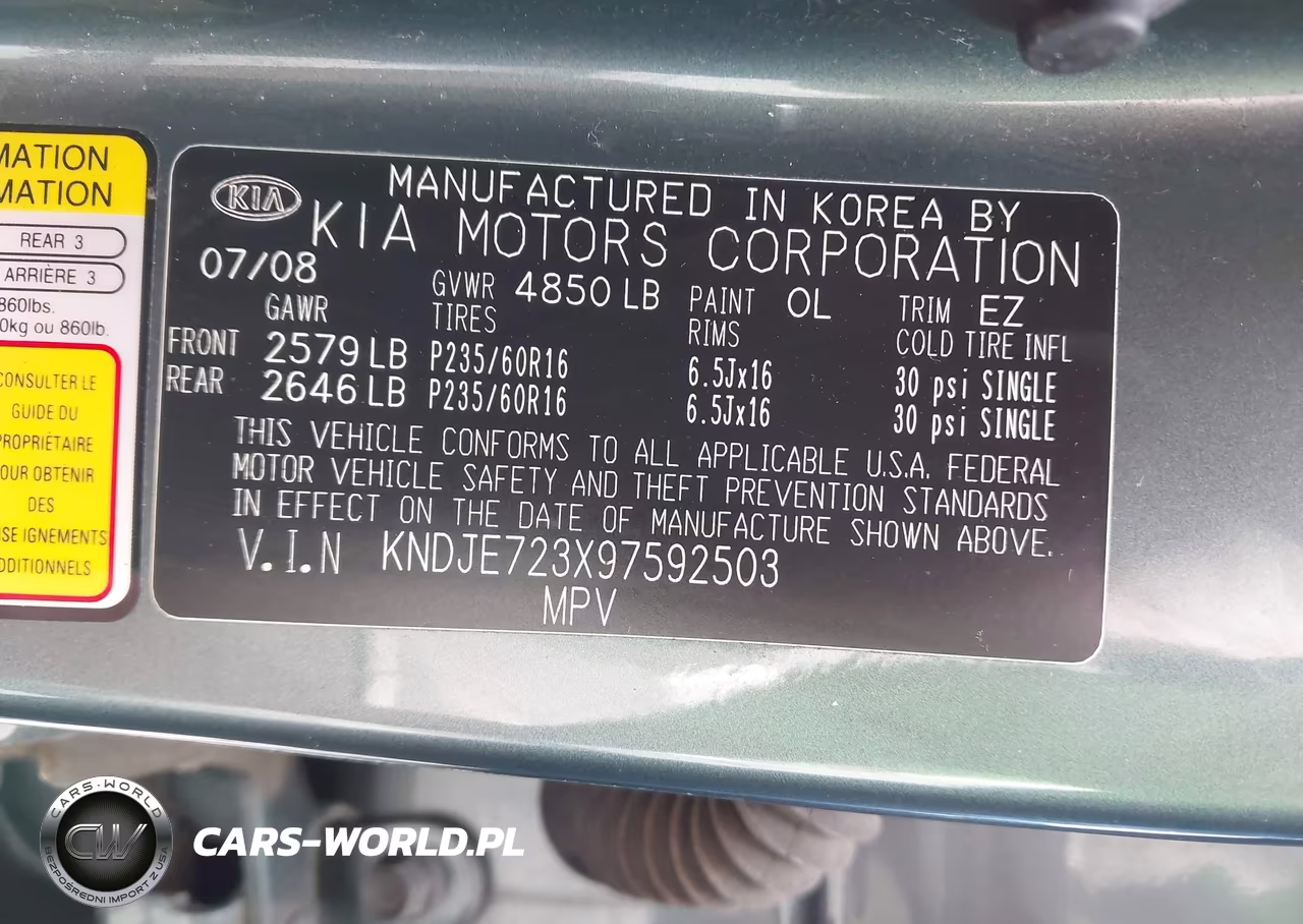 2009 Kia Sportage Lx V6 VIN:KNDJE723X97592503 - 9