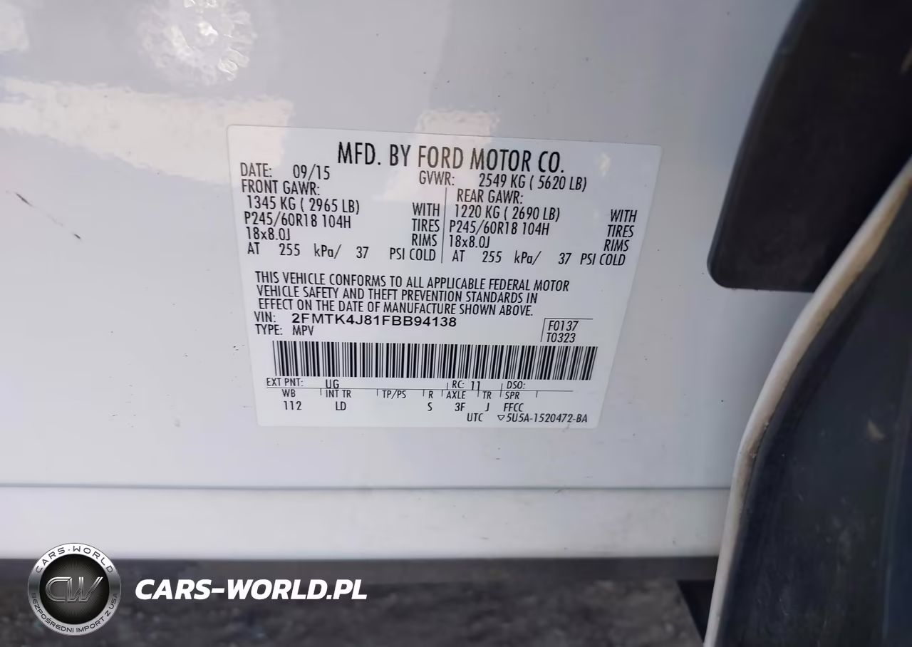 2015 Ford Edge Sel VIN:2FMTK4J81FBB94138 - 9