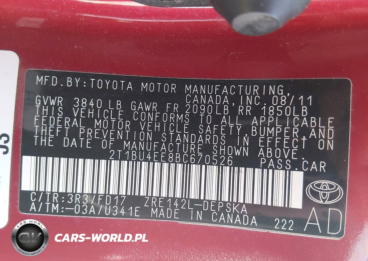2011 Toyota Corolla S VIN:2T1BU4EE8BC670526 - 9
