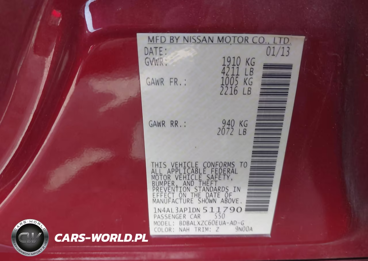 2013 Nissan Altima 2.5 Sl VIN:1N4AL3AP1DN511790 - 9
