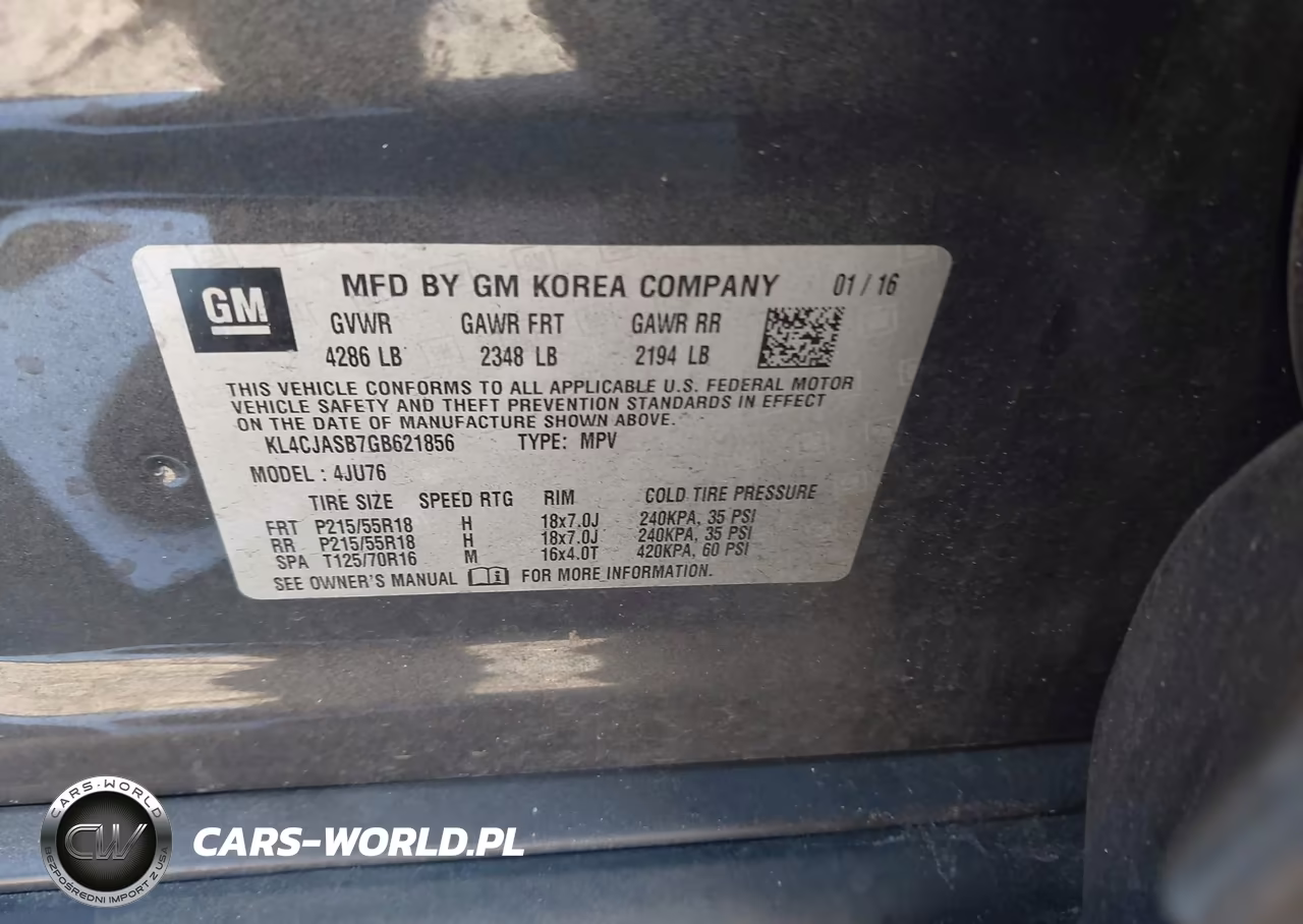 2016 Buick Encore VIN:KL4CJASB7GB621856 - 9