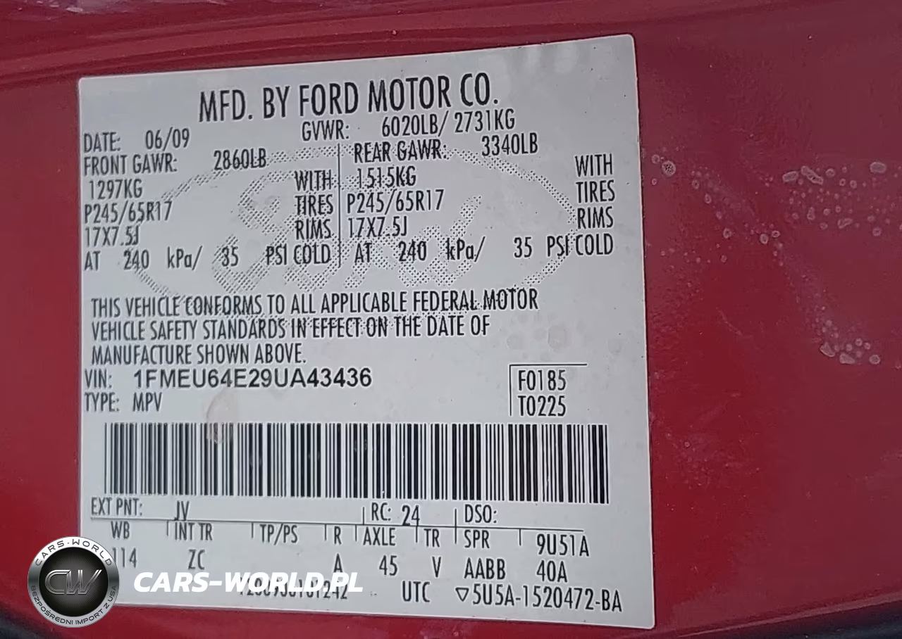 2009 Ford Explorer Eddie Bauer VIN:1FMEU64E29UA43436 - 9