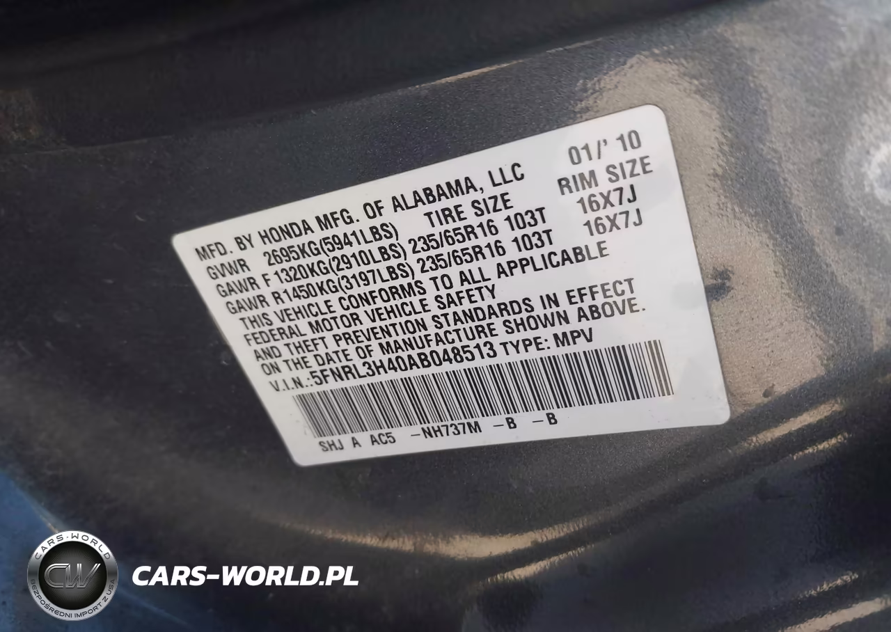 2010 Honda Odyssey Ex VIN:5FNRL3H40AB048513 - 9