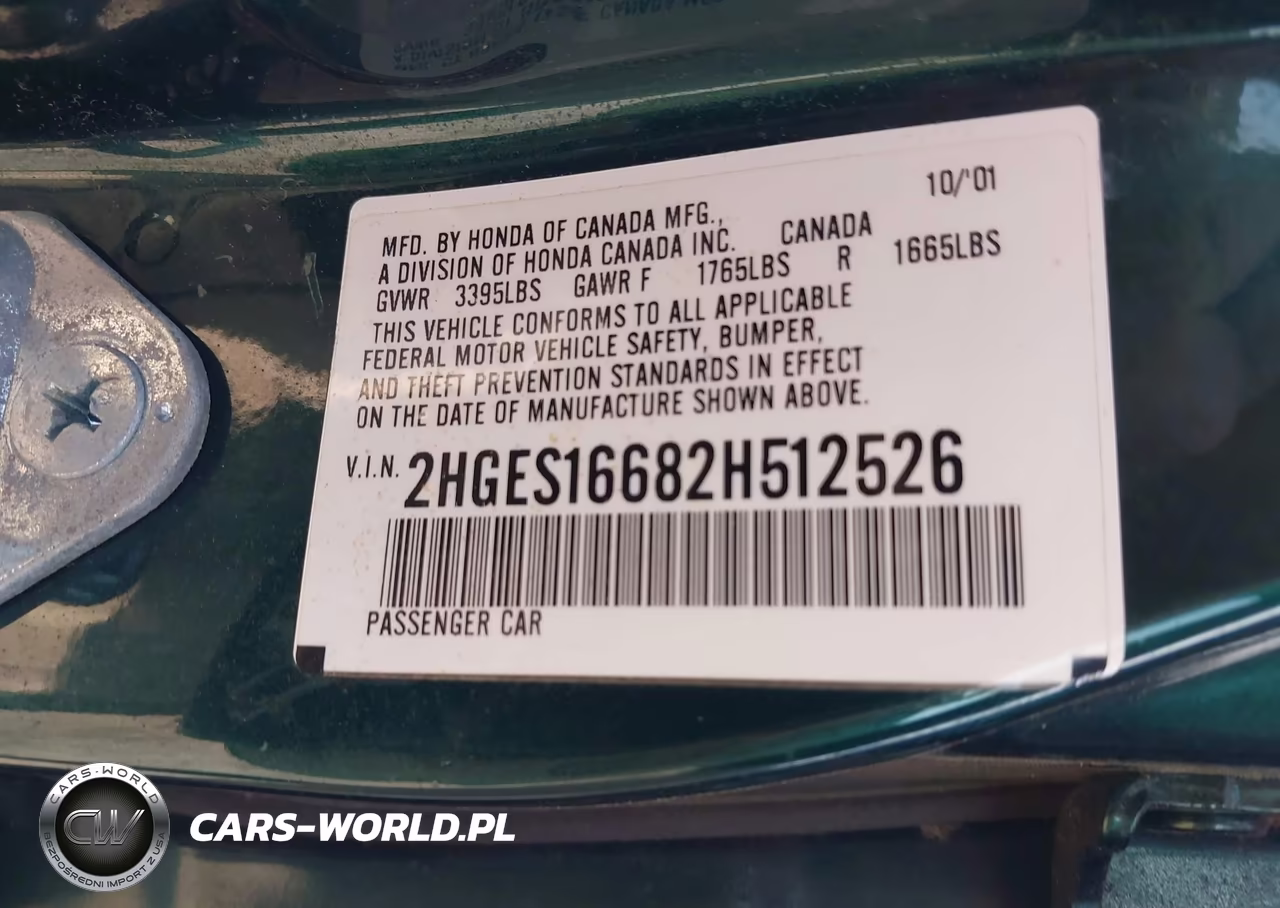 2002 Honda Civic Lx VIN:2HGES16682H512526 - 9