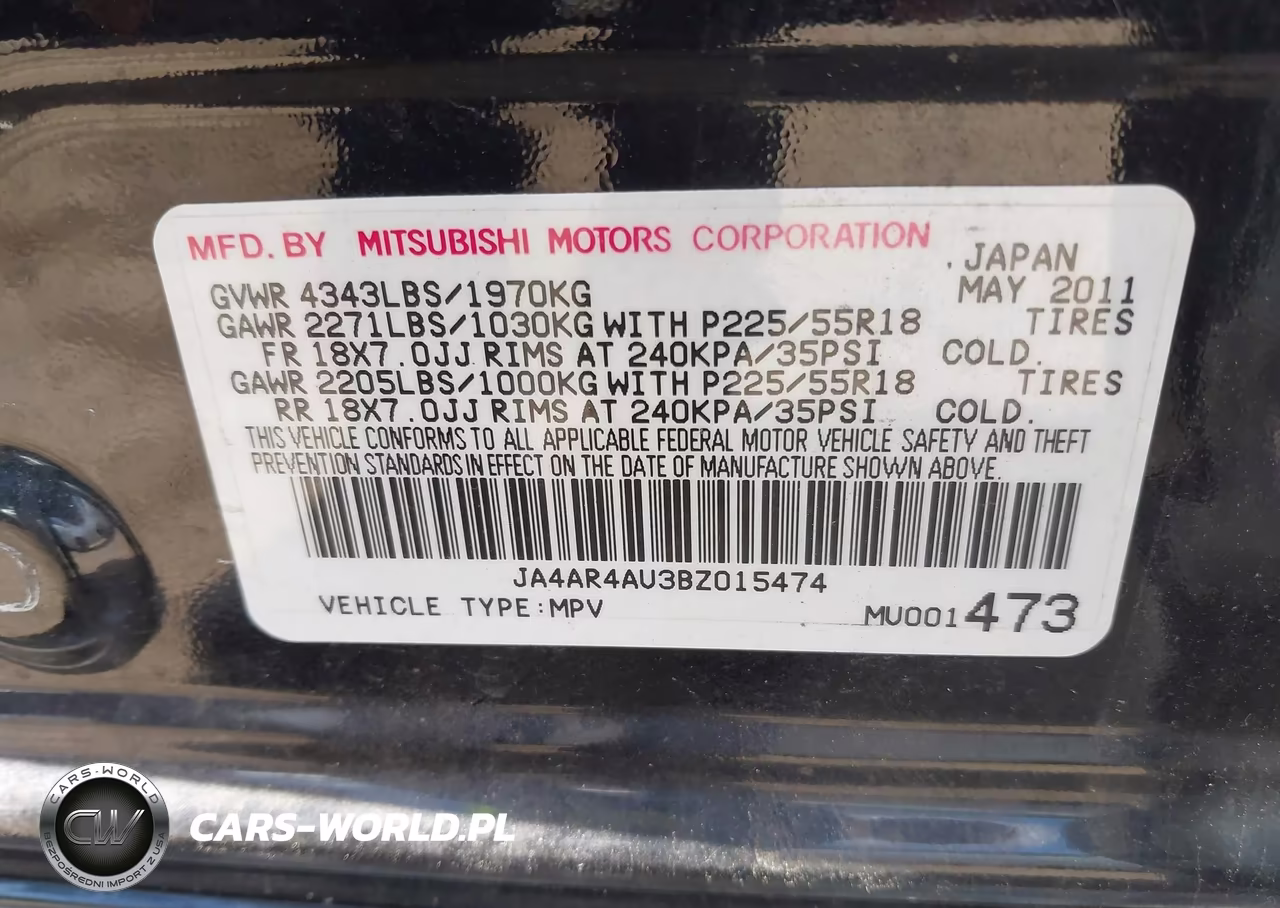 2011 Mitsubishi Outlander Sport Se VIN:JA4AR4AU3BZ015474 - 9