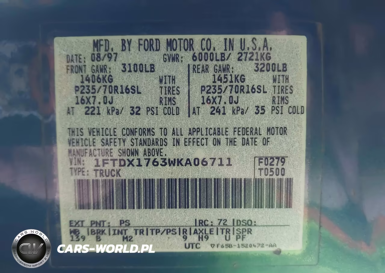 1998 Ford F-150 Lariat-Standard-Xl-Xlt VIN:1FTDX1763WKA06711 - 9