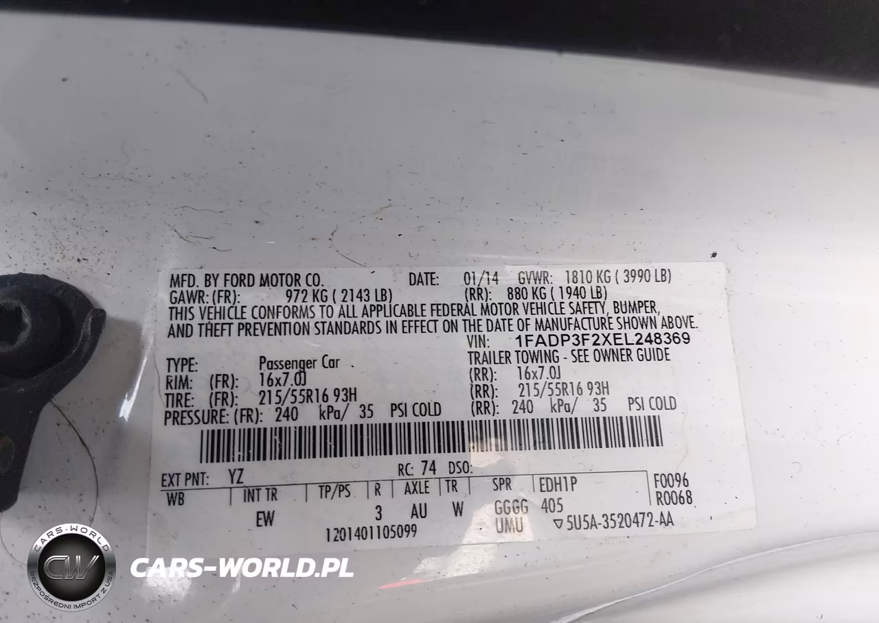2014 Ford Focus Se VIN:1FADP3F2XEL248369 - 9