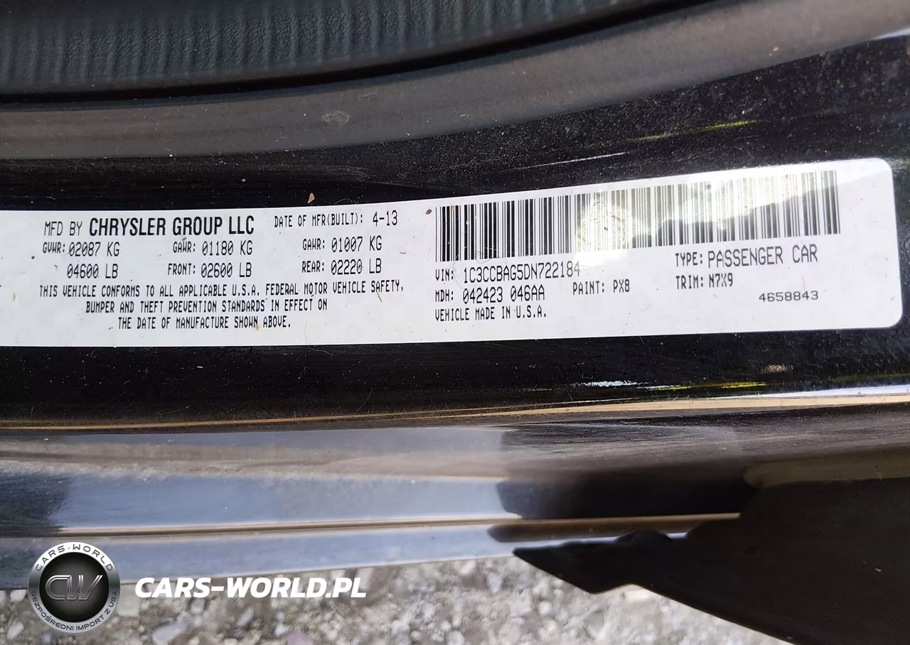 2013 Chrysler 200 Lx VIN:1C3CCBAG5DN722184 - 9