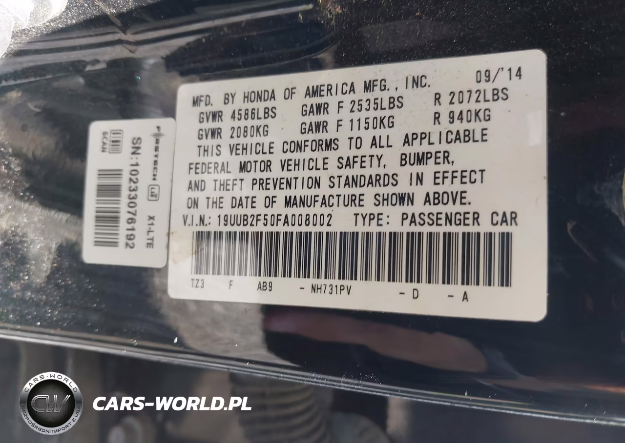 2015 Acura Tlx V6 Tech VIN:19UUB2F50FA008002 - 9