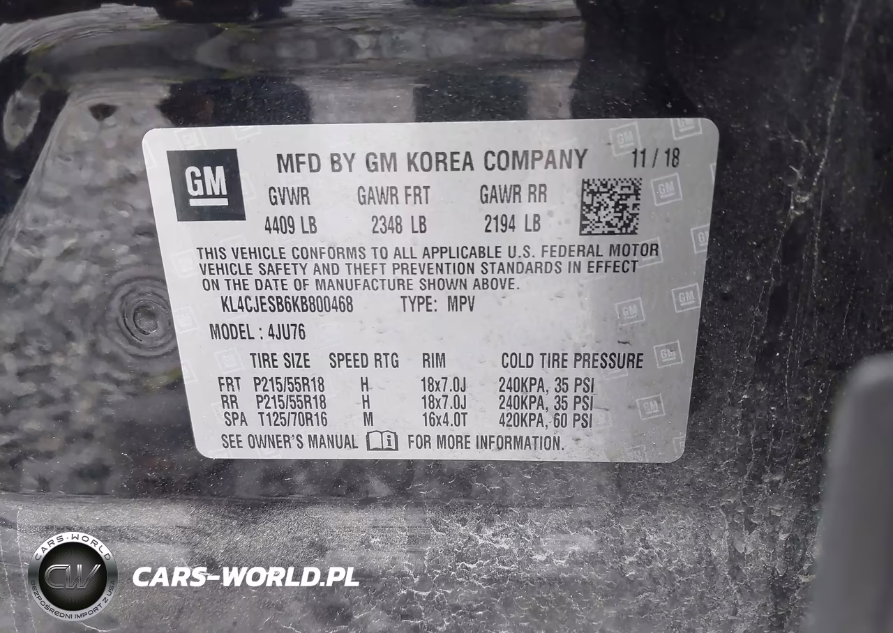 2019 Buick Encore Awd Preferred VIN:KL4CJESB6KB800468 - 9