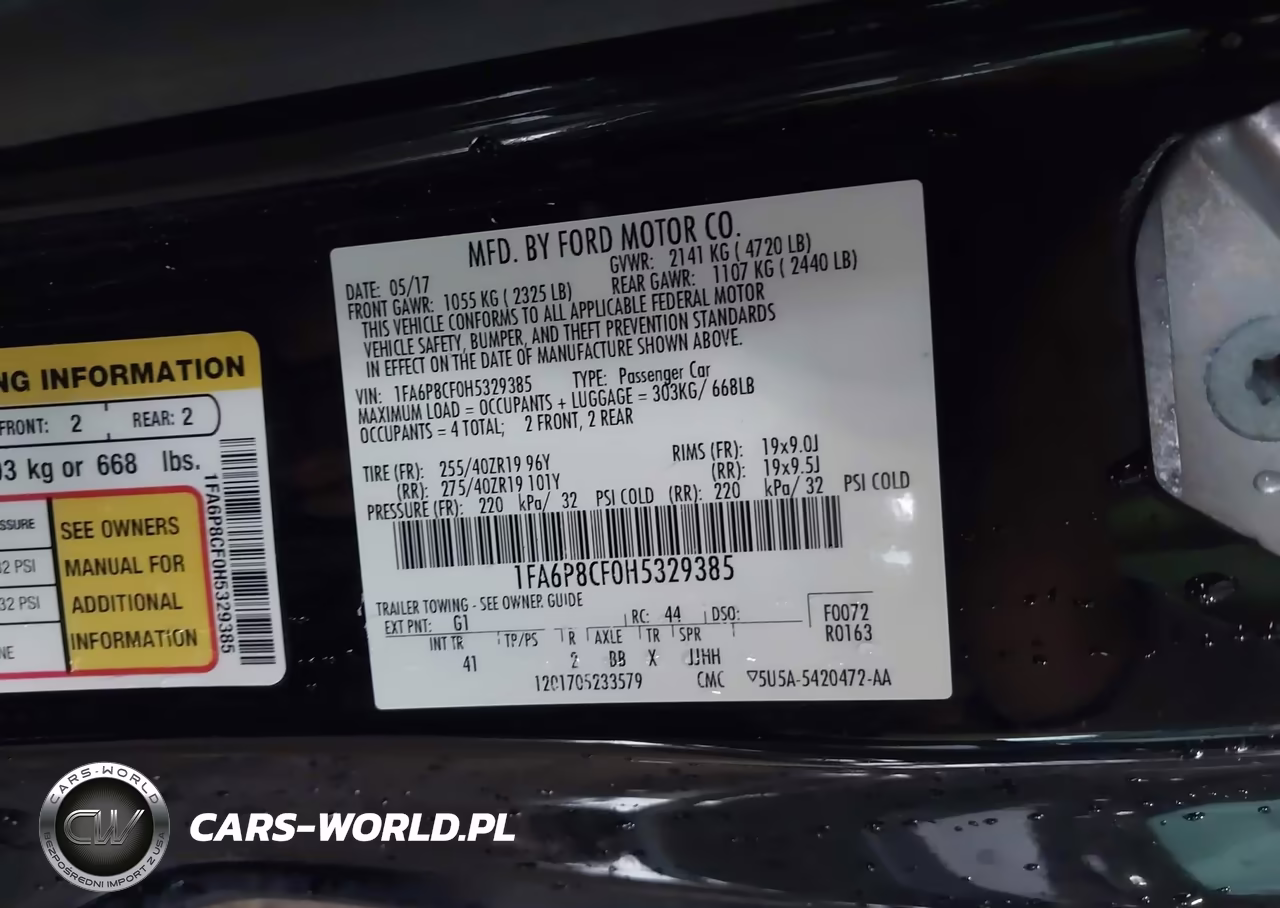 2017 Ford Mustang Gt Premium VIN:1FA6P8CF0H5329385 - 9