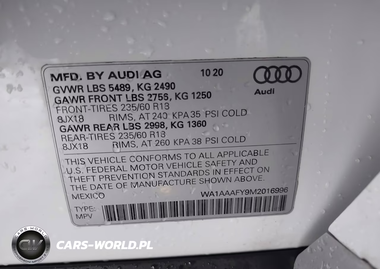 2021 Audi Q5 Premium 45 Tfsi Quattro S Tronic VIN:WA1AAAFY9M2016996 - 9