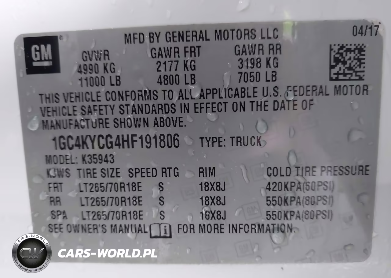 2017 Chevrolet Silverado 3500Hd Wt VIN:1GC4KYCG4HF191806 - 9