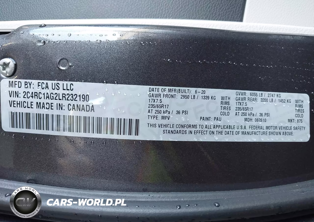 2020 Chrysler Voyager L VIN:2C4RC1AG2LR232190 - 9