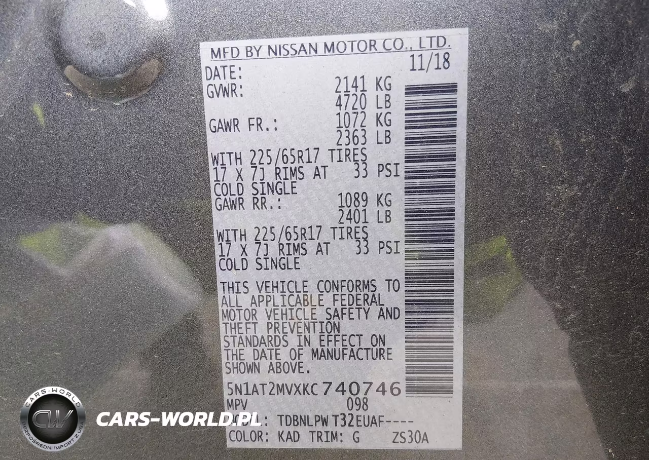 2019 Nissan Rogue S VIN:5N1AT2MVXKC740746 - 9