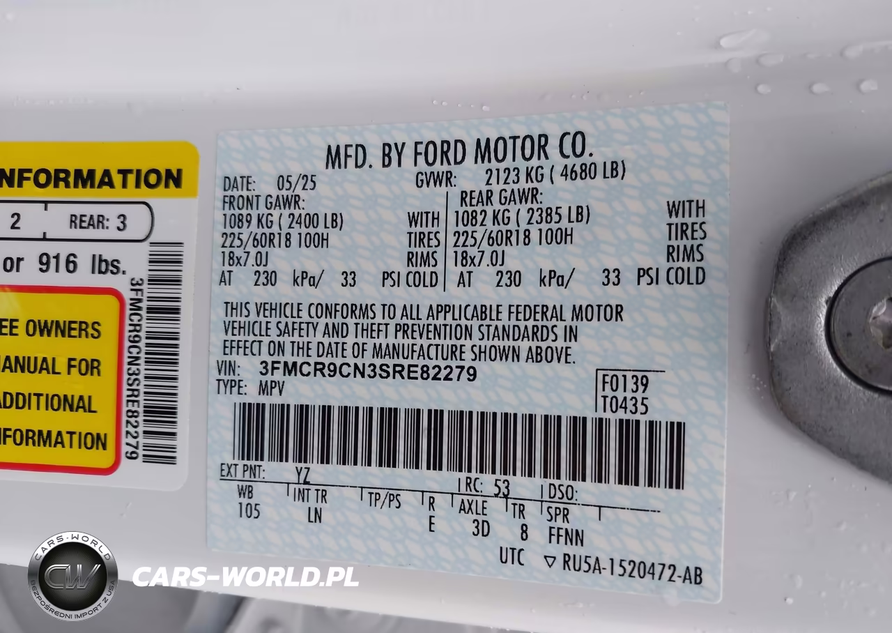 2025 Ford Bronco Sport Outer Banks VIN:3FMCR9CN3SRE82279 - 9