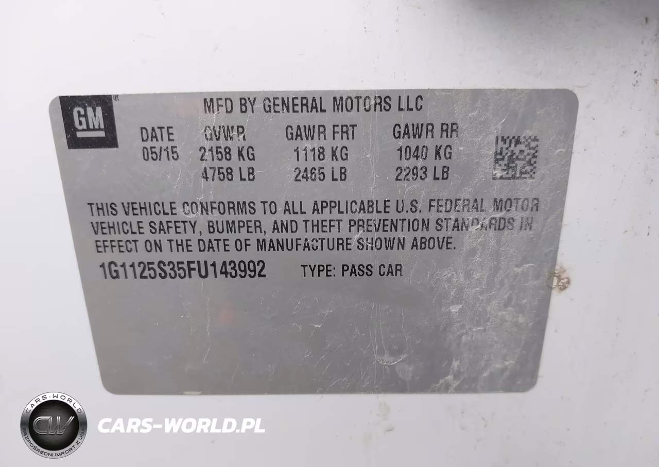 2015 Chevrolet Impala 2Lt VIN:1G1125S35FU143992 - 9