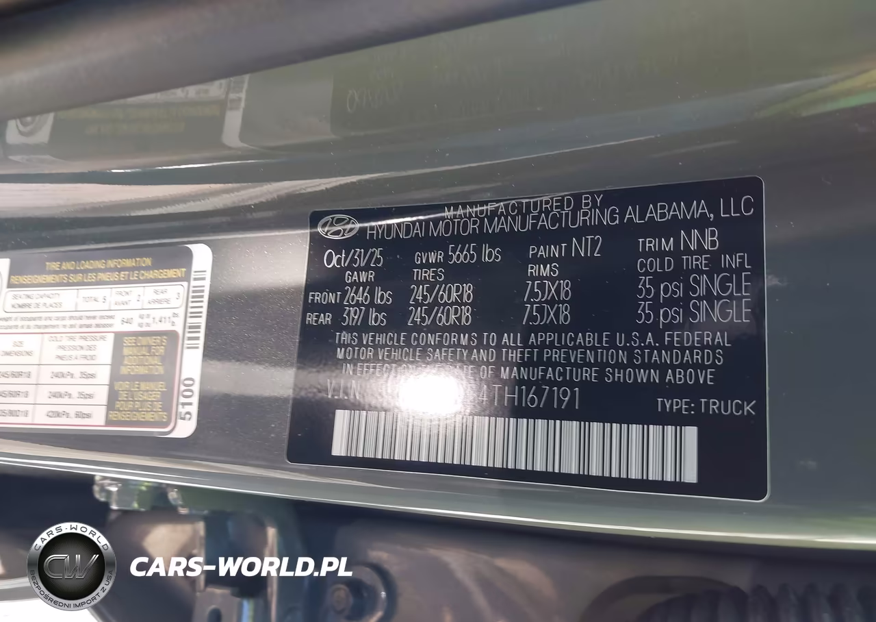 2026 Hyundai Santa Cruz Sel VIN:5NTJBDDE4TH167191 - 9