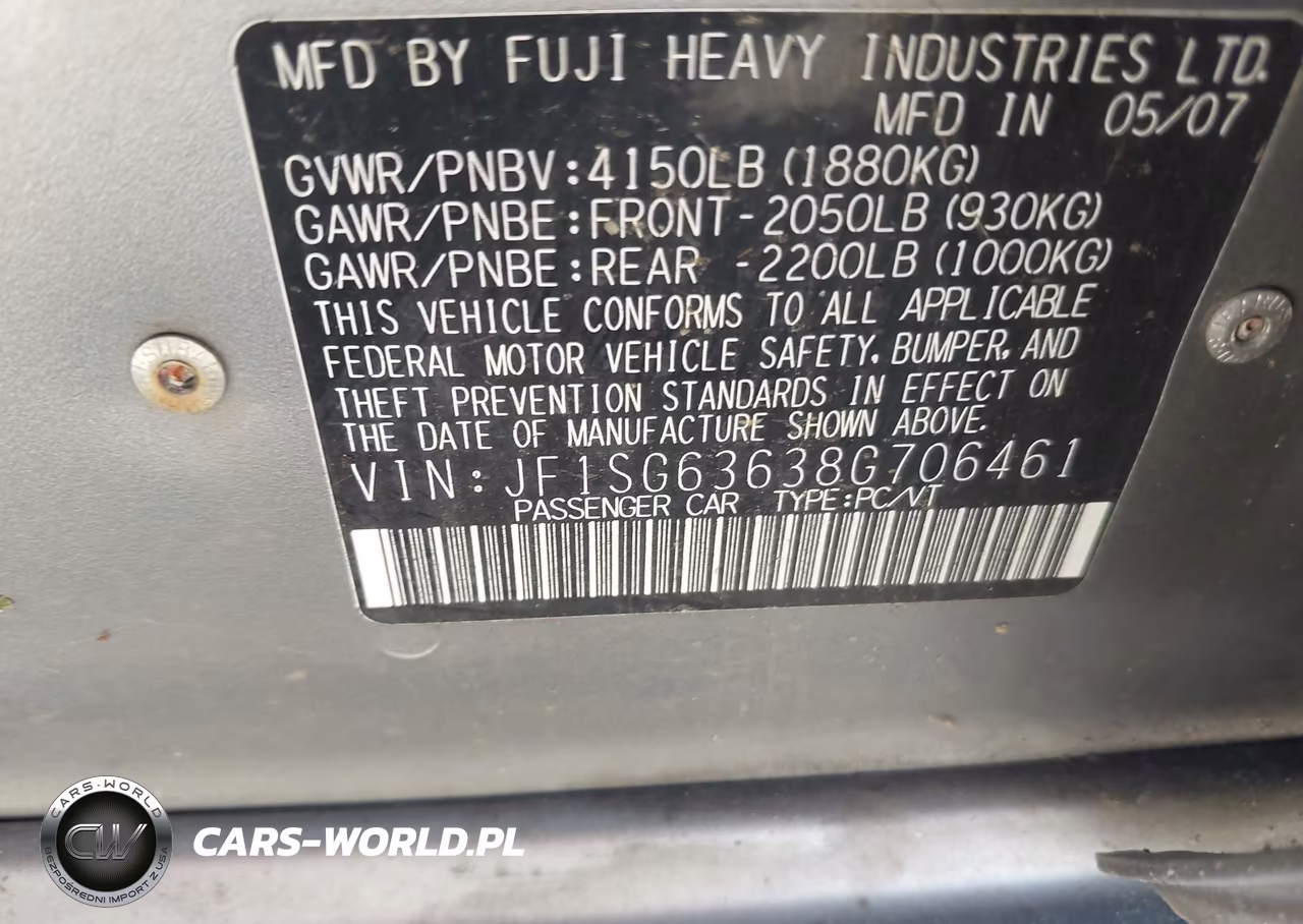 2008 Subaru Forester 2.5X VIN:JF1SG63638G706461 - 9