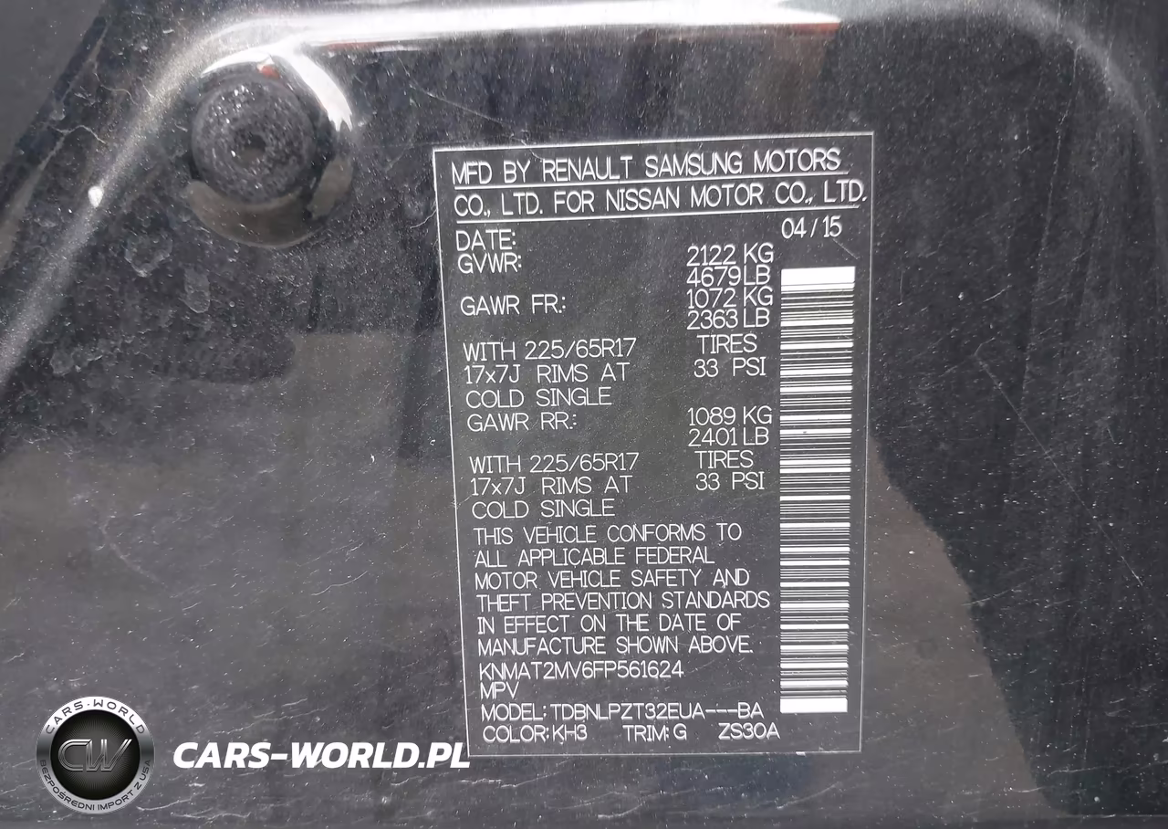 2015 Nissan Rogue S VIN:KNMAT2MV6FP561624 - 9