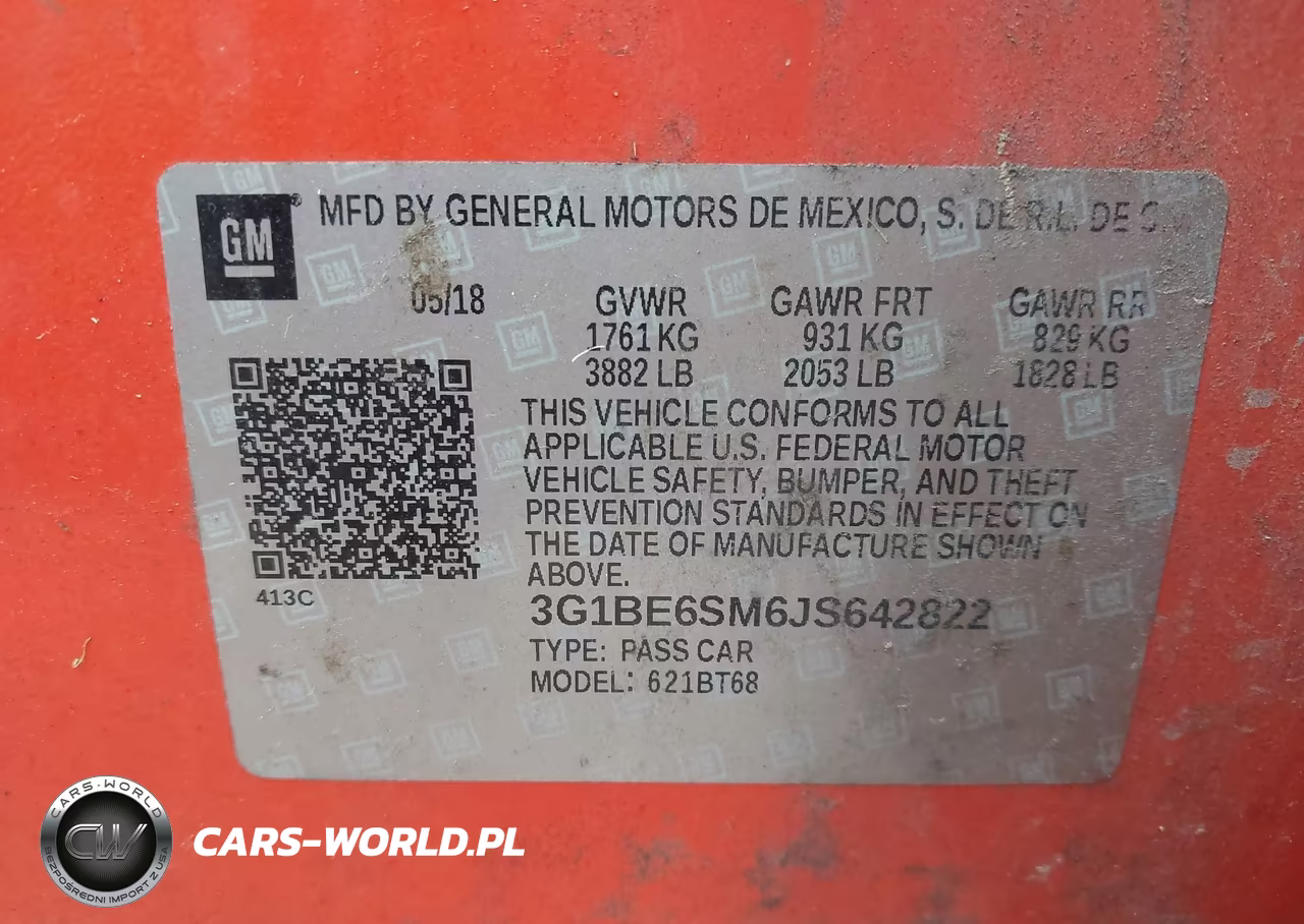 2018 Chevrolet Cruze Lt Auto VIN:3G1BE6SM6JS642822 - 9