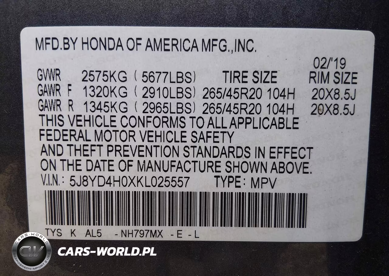2019 Acura Mdx Tech A-Spec Pkgs VIN:5J8YD4H0XKL025557 - 9