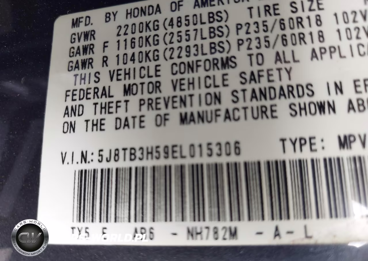 2014 Acura Rdx VIN:5J8TB3H59EL015306 - 9