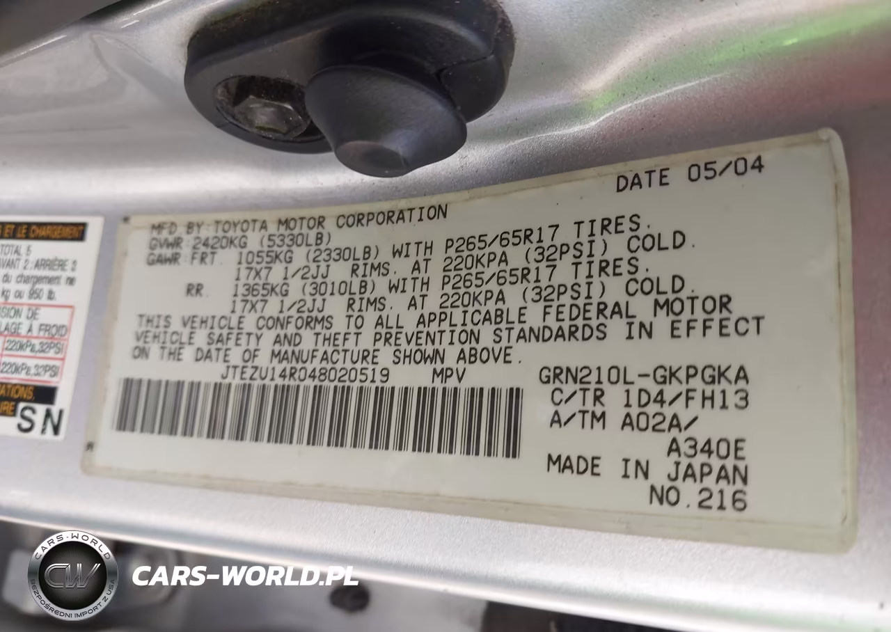 2004 Toyota 4Runner Sr5 Sport V6 VIN:JTEZU14R048020519 - 9