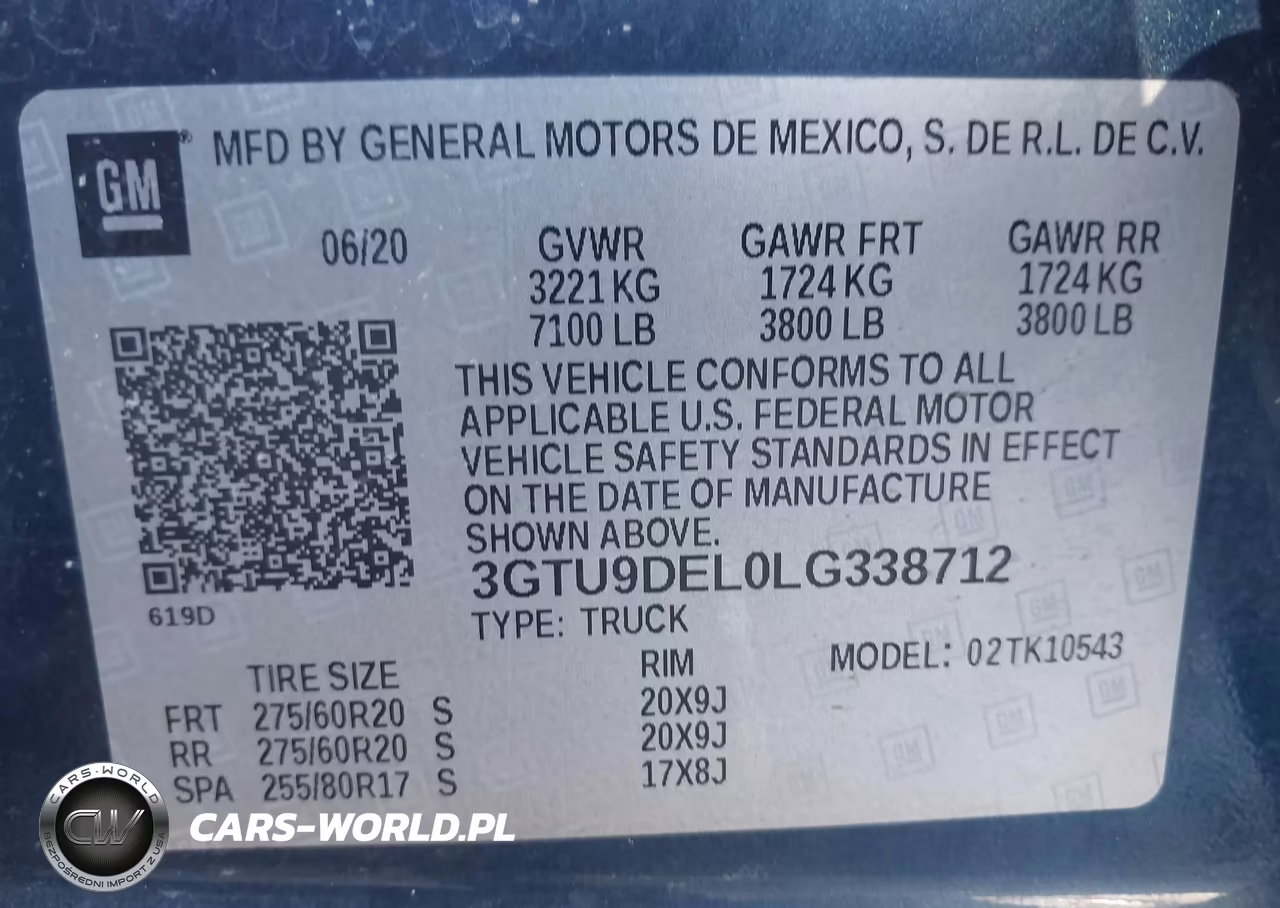 2020 GMC Sierra 1500 4Wd Short Box Slt VIN:3GTU9DEL0LG338712 - 9