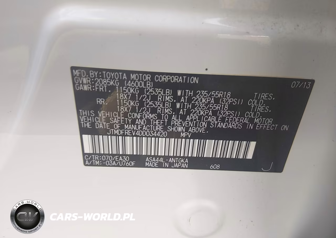 2013 Toyota Rav4 Limited VIN:JTMDFREV4DD034420 - 9