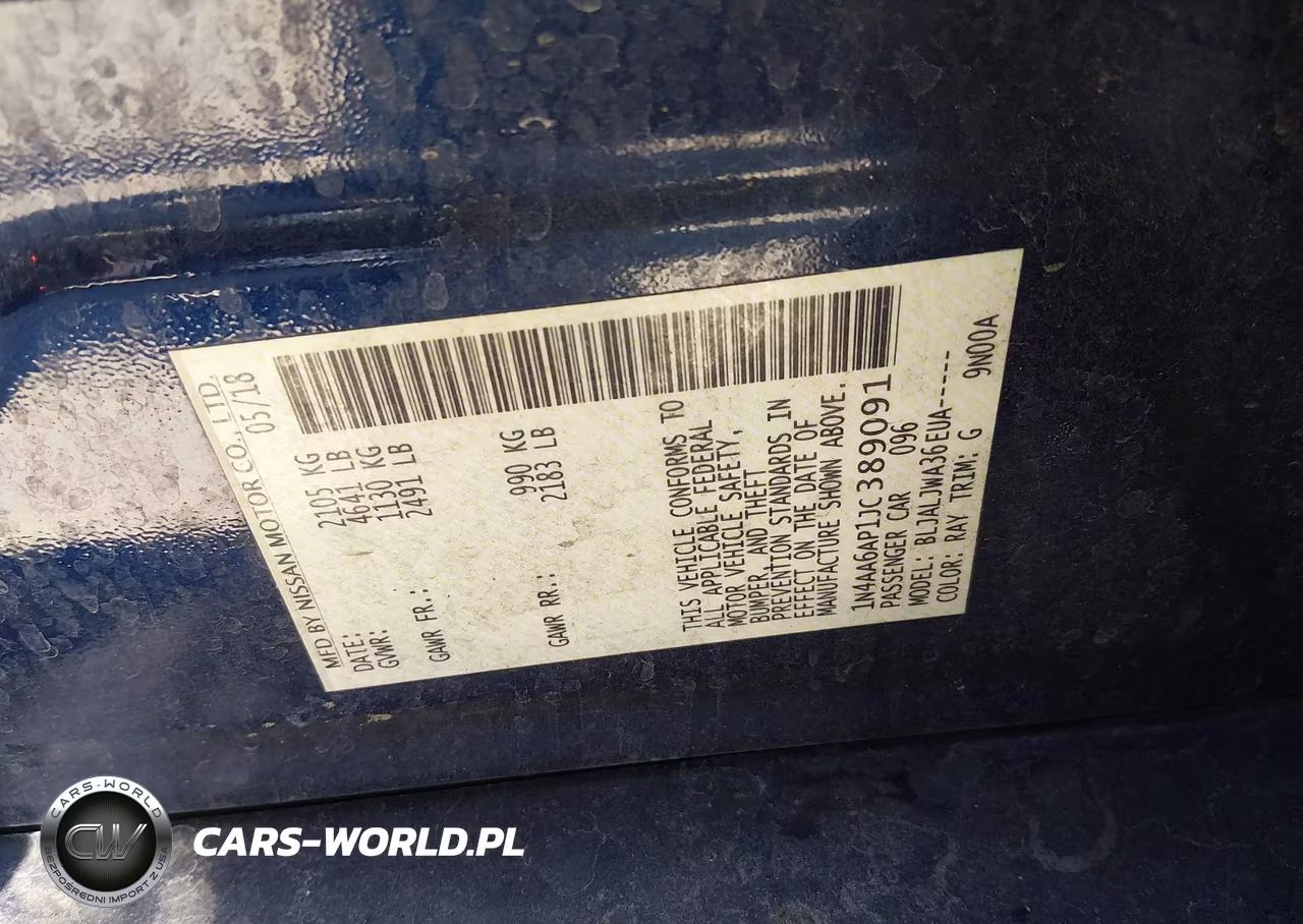2018 Nissan Maxima 3.5 Sv VIN:1N4AA6AP1JC389091 - 9