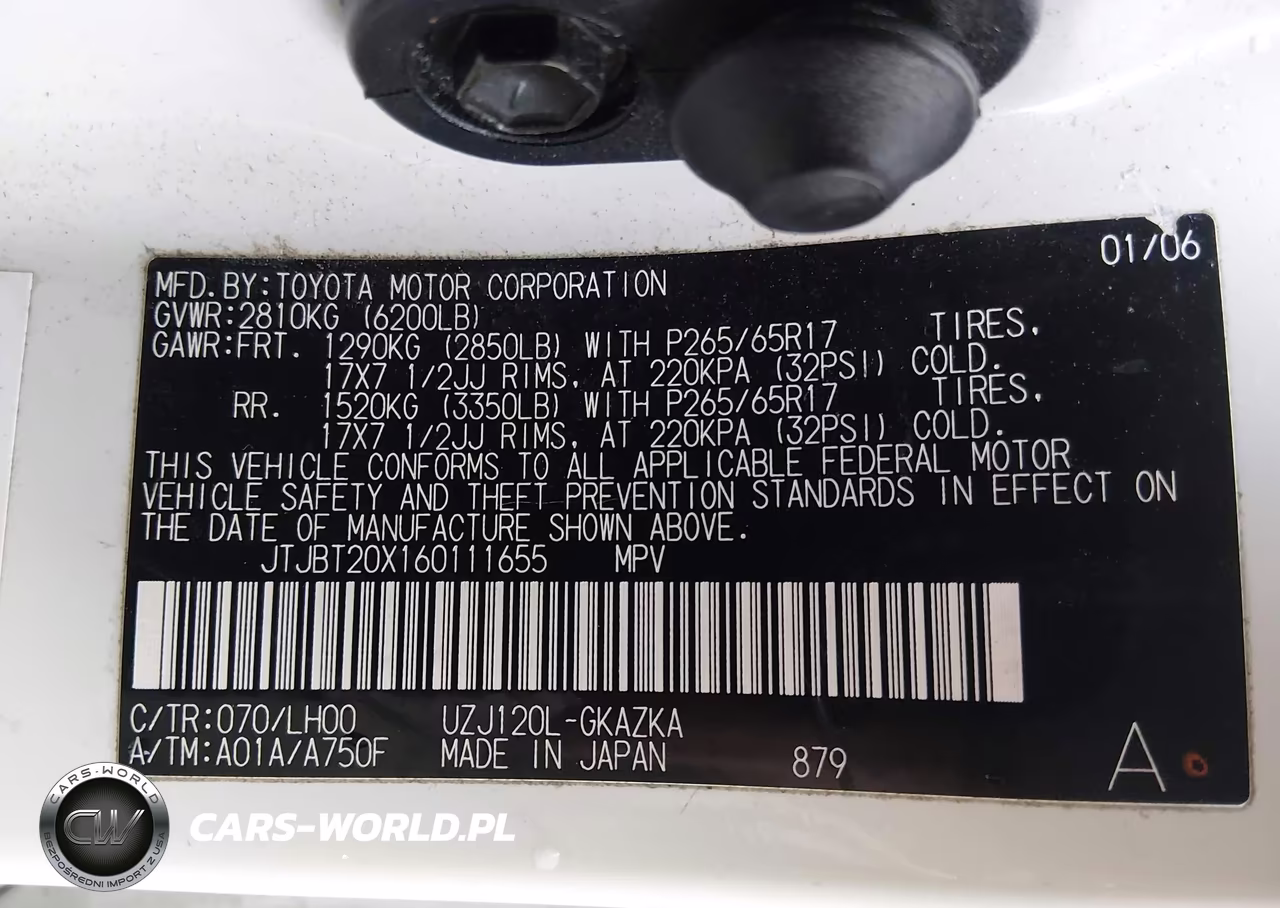 2006 Lexus Gx 470 VIN:JTJBT20X160111655 - 9