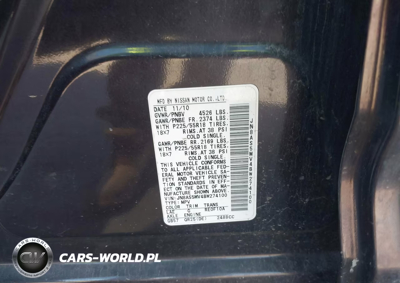 2011 Nissan Rogue Sv VIN:JN8AS5MV4BW274100 - 9