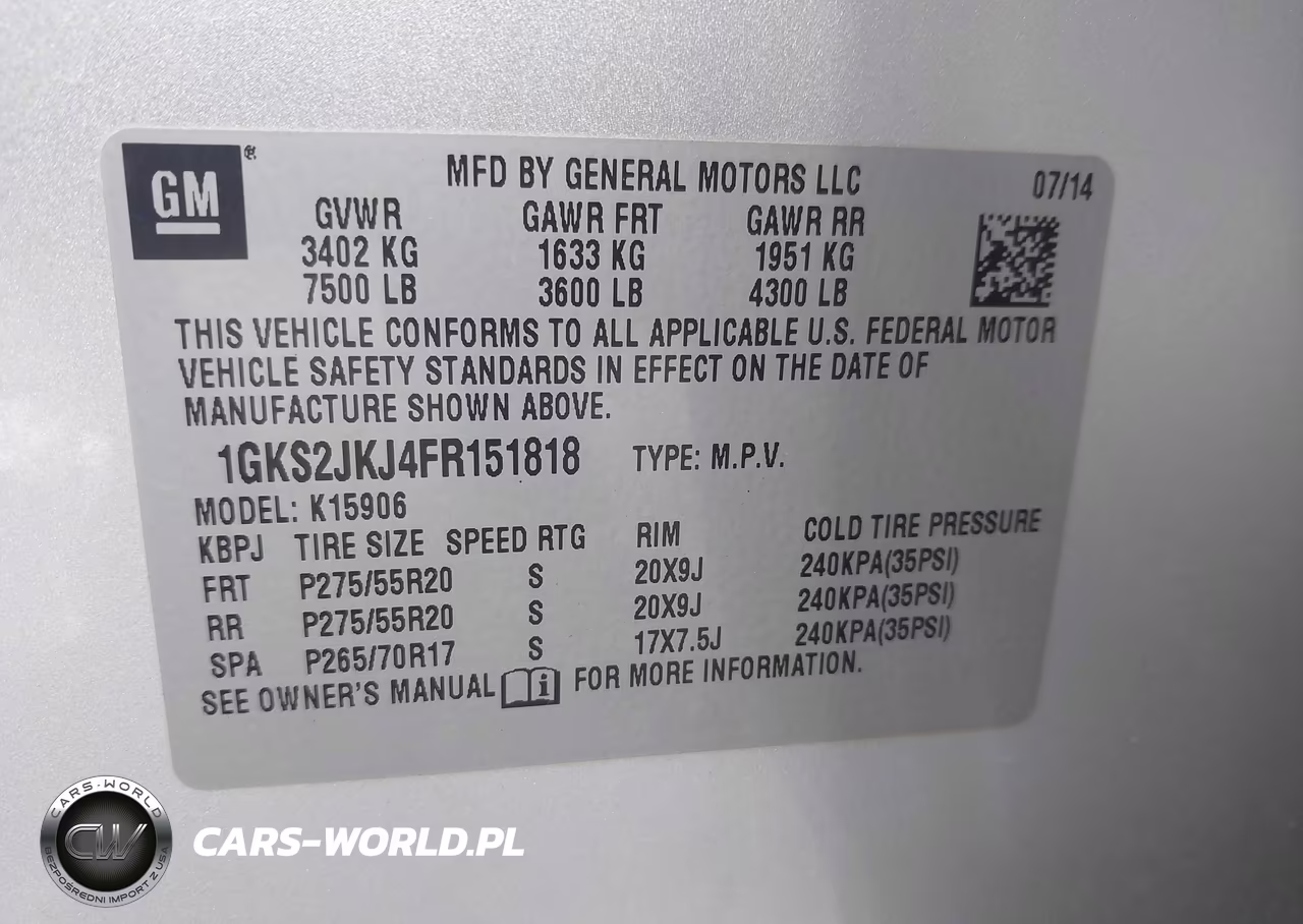 2015 GMC Yukon Xl 1500 Denali VIN:1GKS2JKJ4FR151818 - 9