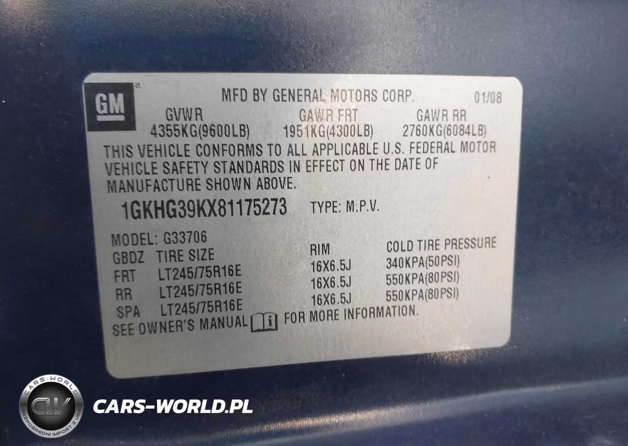 2008 GMC Savana Ls VIN:1GKHG39KX81175273 - 9