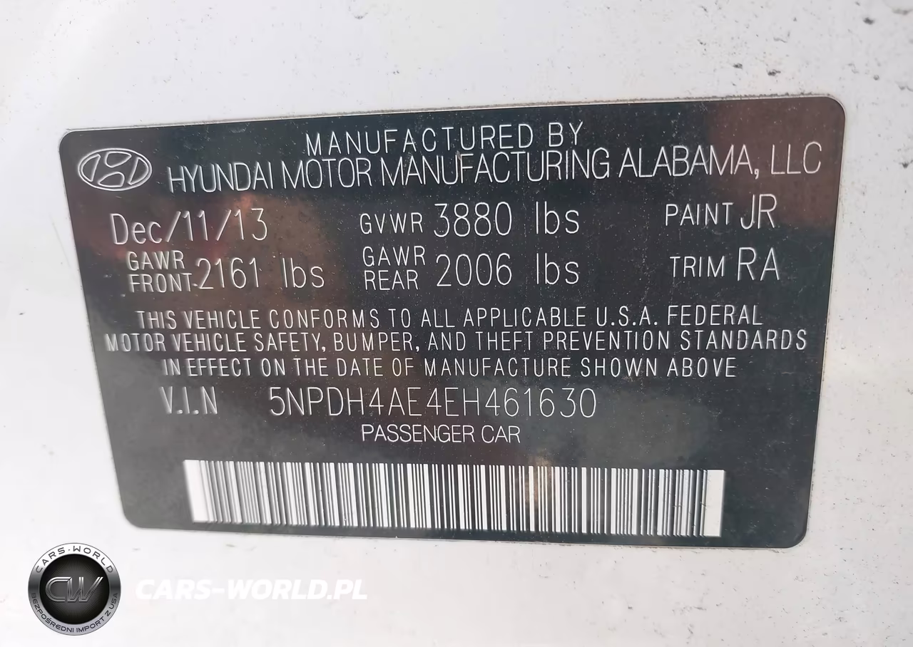 2014 Hyundai Elantra Se VIN:5NPDH4AE4EH461630 - 9