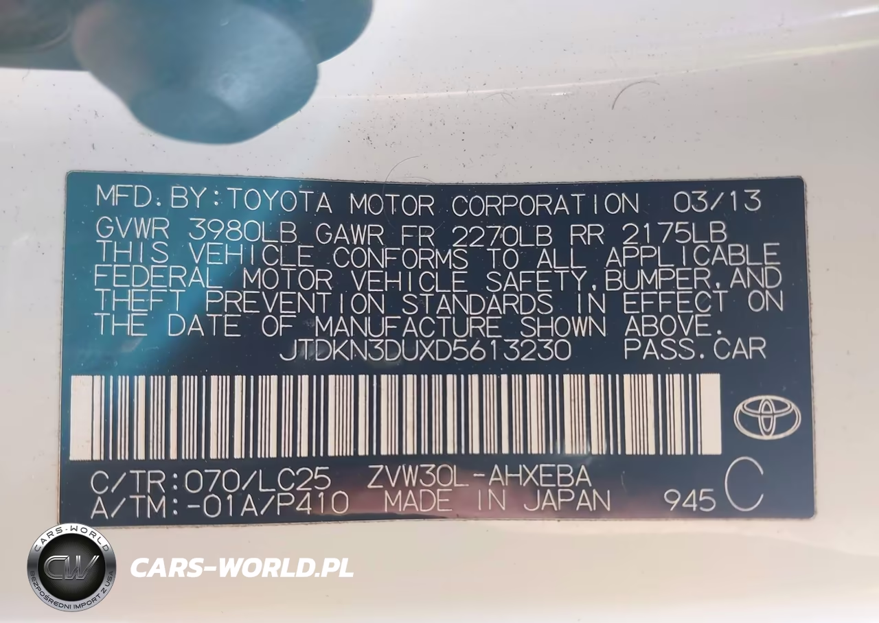 2013 Toyota Prius Three Se VIN:JTDKN3DUXD5613230 - 9