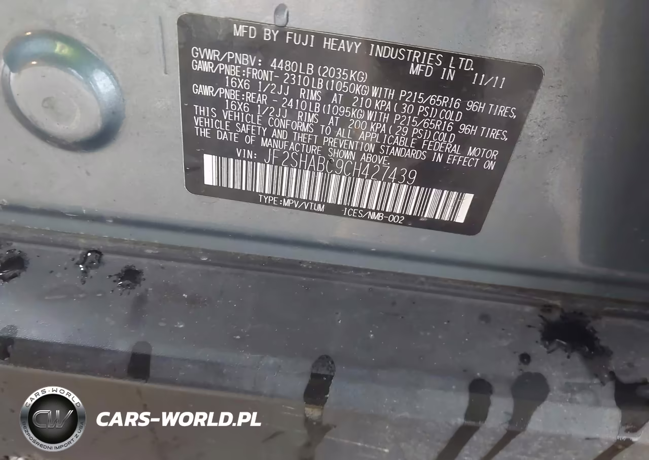 2012 Subaru Forester 2.5X VIN:JF2SHABC9CH427439 - 9