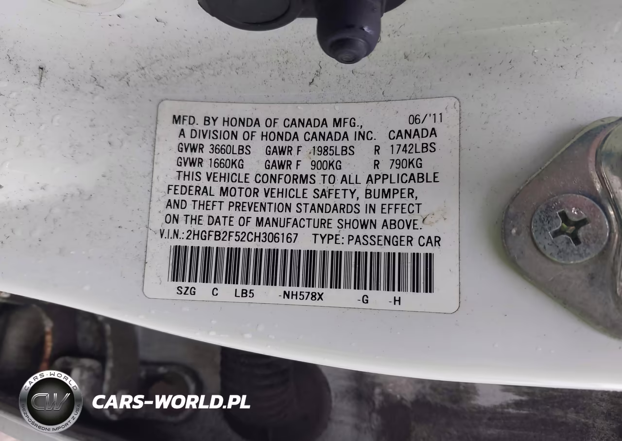 2012 Honda Civic Lx VIN:2HGFB2F52CH306167 - 9