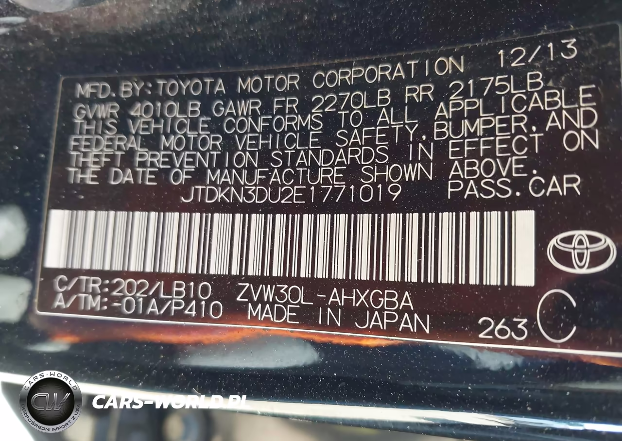 2014 Toyota Prius Four VIN:JTDKN3DU2E1771019 - 9