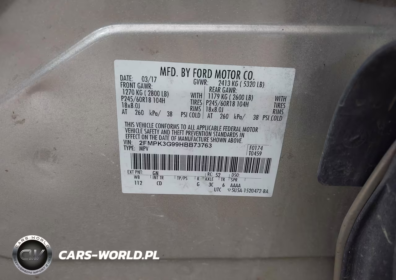 2017 Ford Edge Se VIN:2FMPK3G99HBB73763 - 9