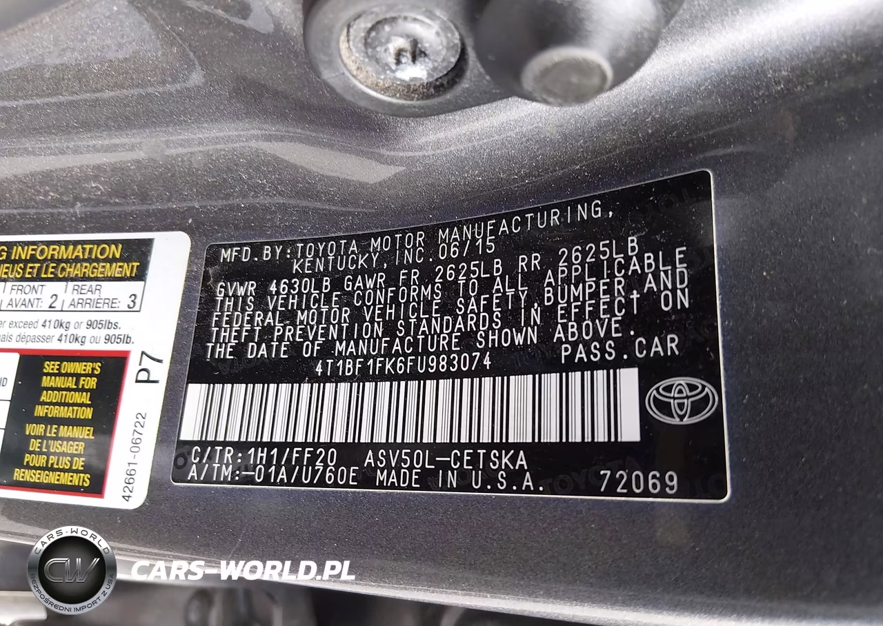 2015 Toyota Camry Se VIN:4T1BF1FK6FU983074 - 9