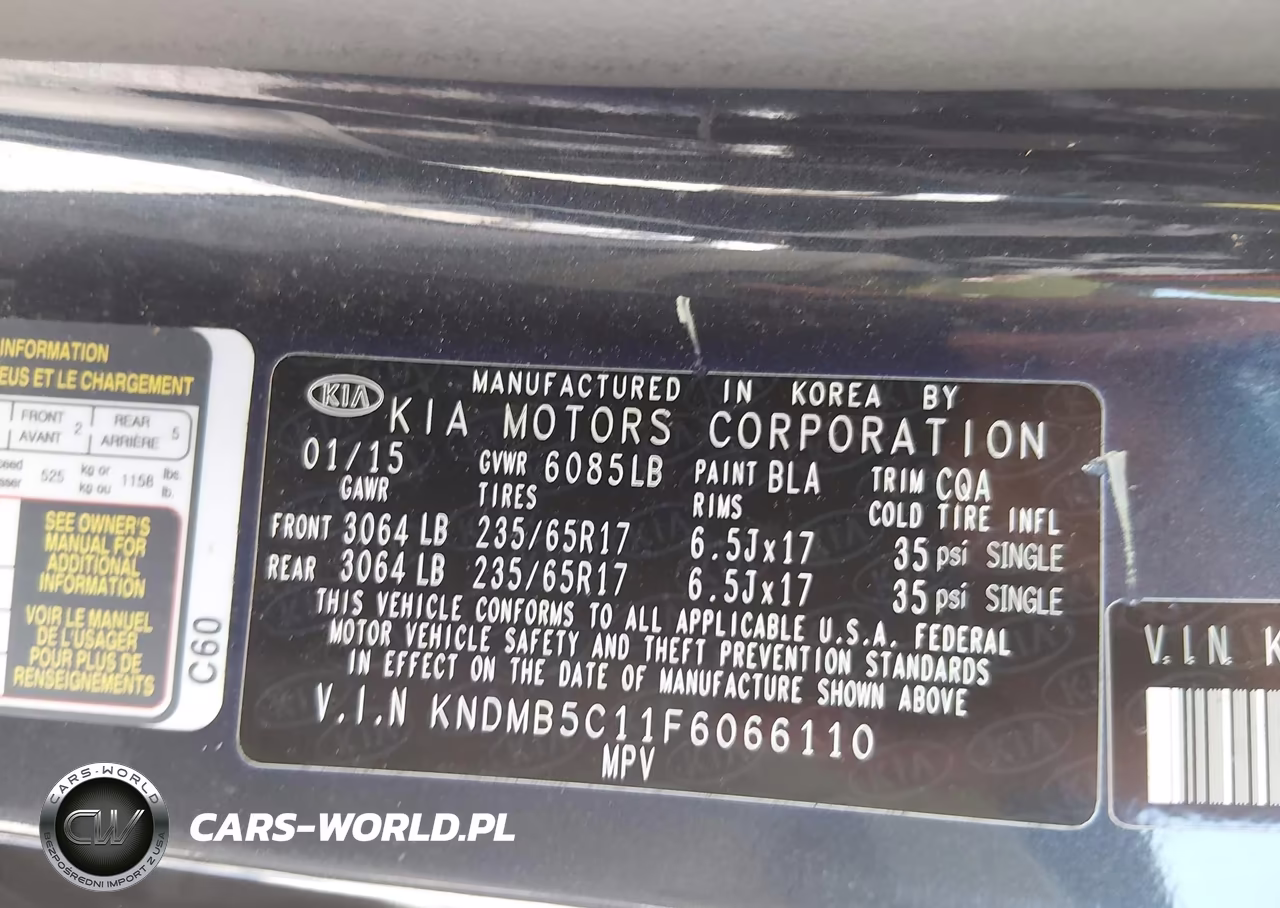 2015 Kia Sedona Lx VIN:KNDMB5C11F6066110 - 9