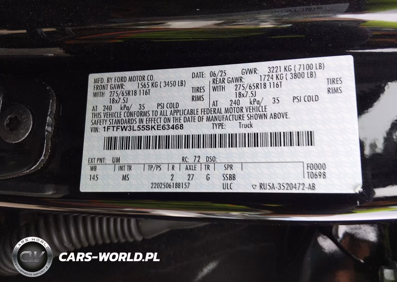 2025 Ford F-150 Xlt VIN:1FTFW3L55SKE63468 - 9