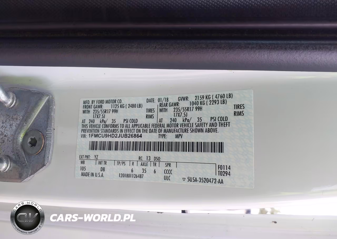 2018 Ford Escape Sel VIN:1FMCU9HD2JUB26864 - 9