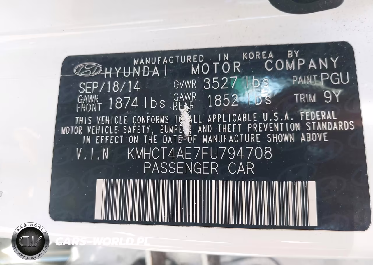 2015 Hyundai Accent Gls VIN:KMHCT4AE7FU794708 - 9